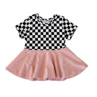 Earthy solids Peplum