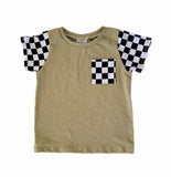 Earthy solid pocket tee