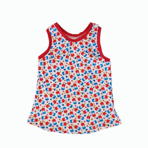 Patriotic popsicles racer back