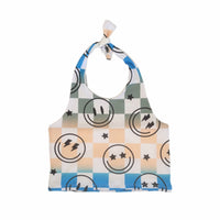 Summer face halter crop top