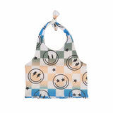 Summer face halter crop top
