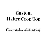 custom halter crop top
