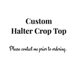 custom halter crop top