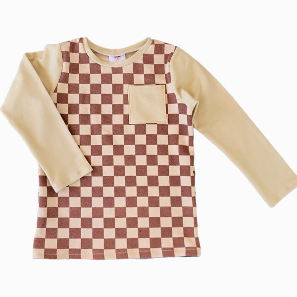 Fall checkered long sleeve shirt (choose color)