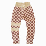 Fall checkered leg block joggers (choos color)