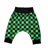 Checkered knee length shorts