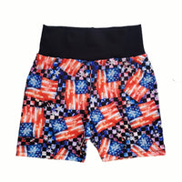 RWB American flag play shorts