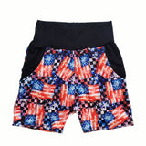 RWB American flag play shorts