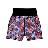 RWB tie dye play shorts
