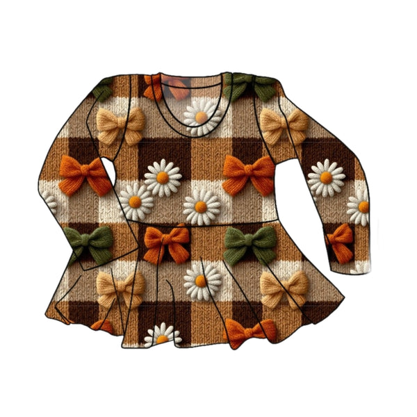 Fall coquette peplum (ribbed knit material)