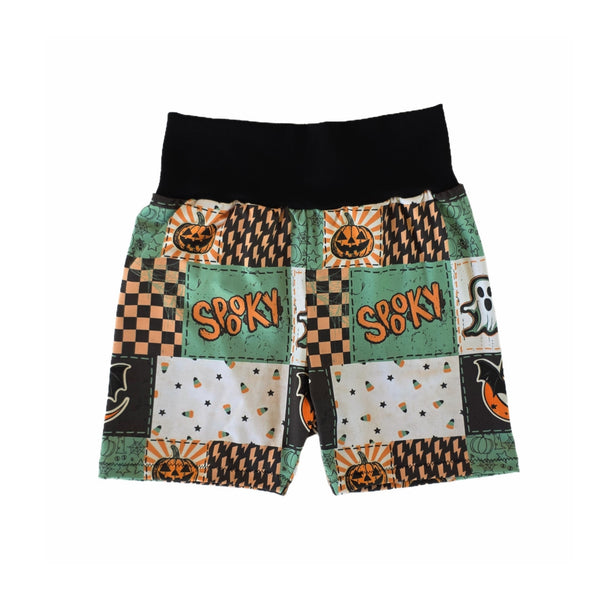 Halloween patchwork play shorts