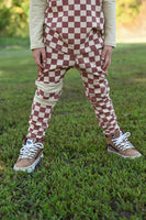Fall checkered leg block joggers (choos color)