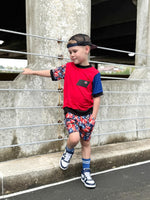 RWB American flag play shorts