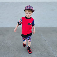 RWB checkered play shorts