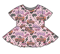 Pink cars Peplum