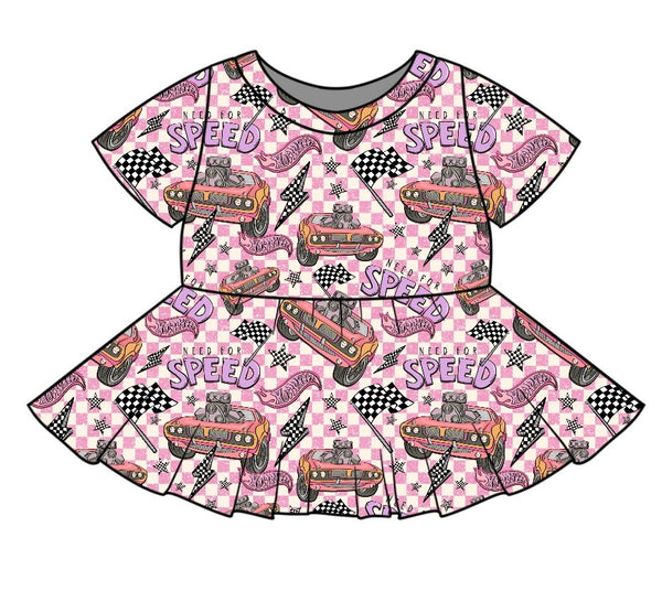 Pink cars Peplum