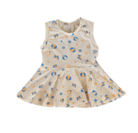 Summer beach play sleeveless peplum