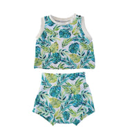 Palm leaves Summer tank or bummies