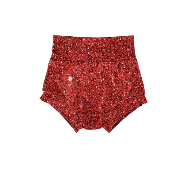 RTS 9-12m red faux glitter bummies
