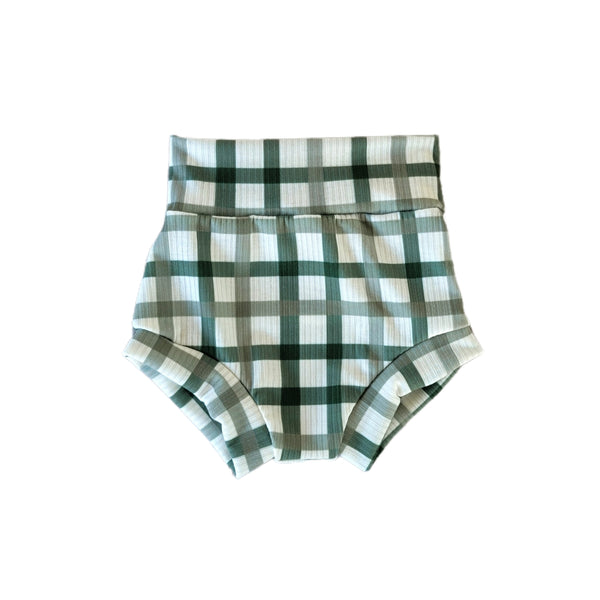 RTS green plaid bummies (different sizes)