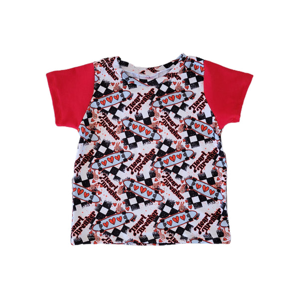 Valentine's skateboard T-shirt