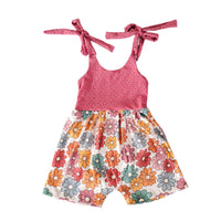RTS 18-24m summer ties Romper mauve