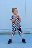 Checkered clover T-shirt
